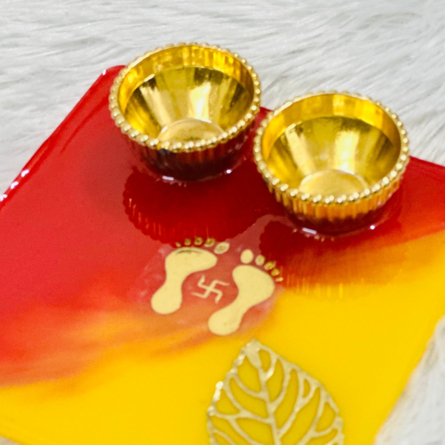Square shape Laxmi Ji Pooja Thali