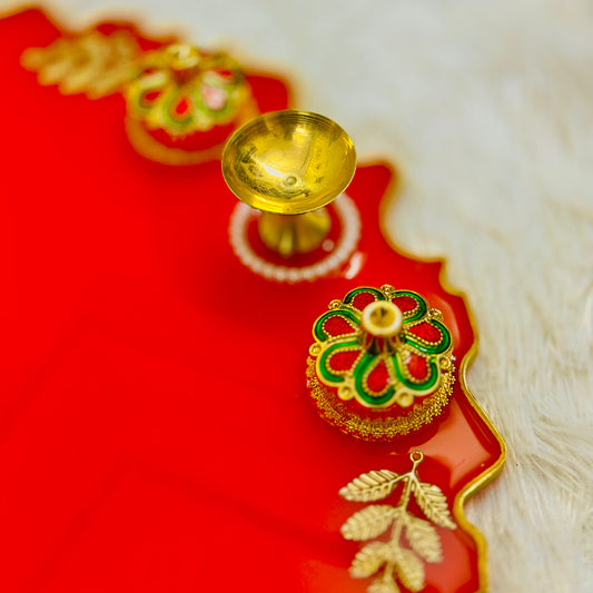 Pooja Thali With Deepak