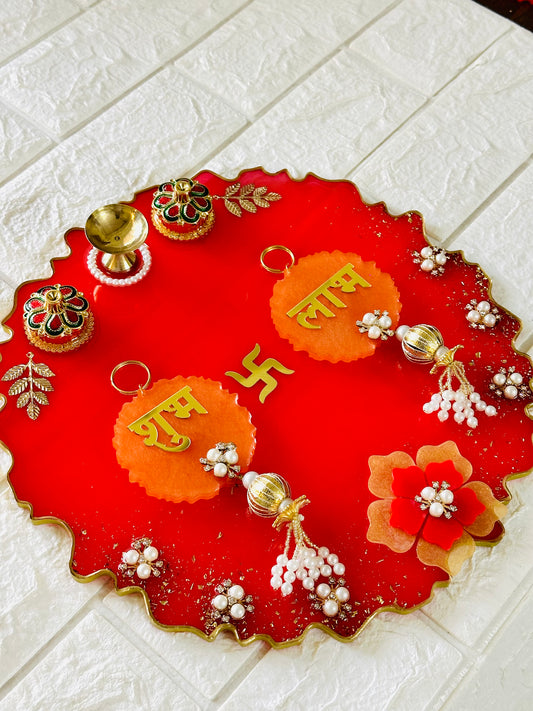 Hanging Shubh Labh With Pooja Thali